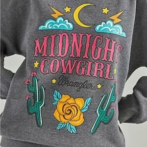 Wrangler Midnight Cowgirl Woman Sweatshirt Size L